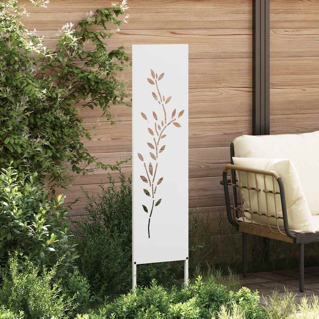 Garden Privacy Screen Floral White 32 x 140 cm