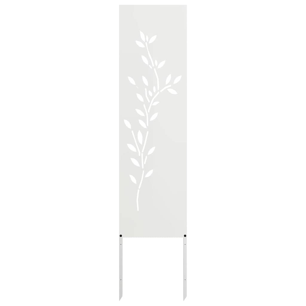 Garden Privacy Screen Floral White 32 x 140 cm
