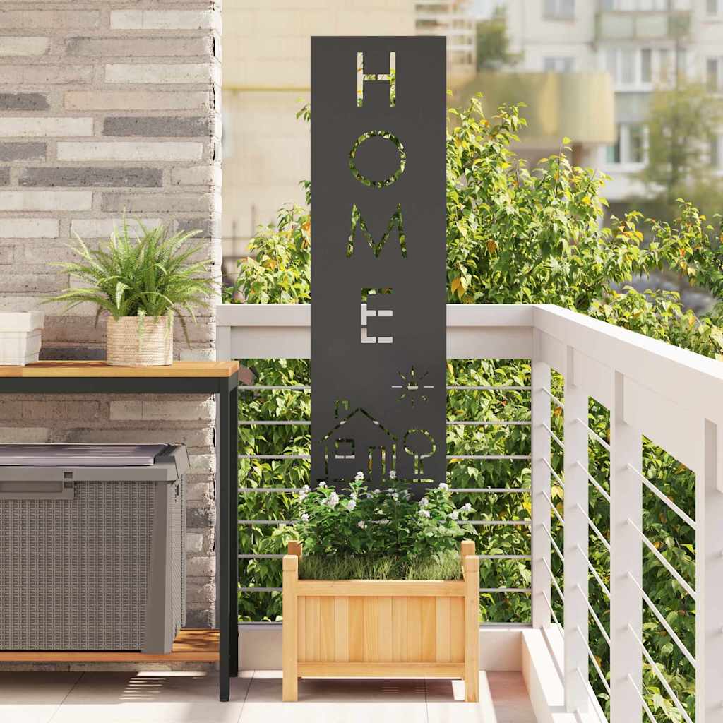 Garden privacy screen canvas black 32 x 140 cm
