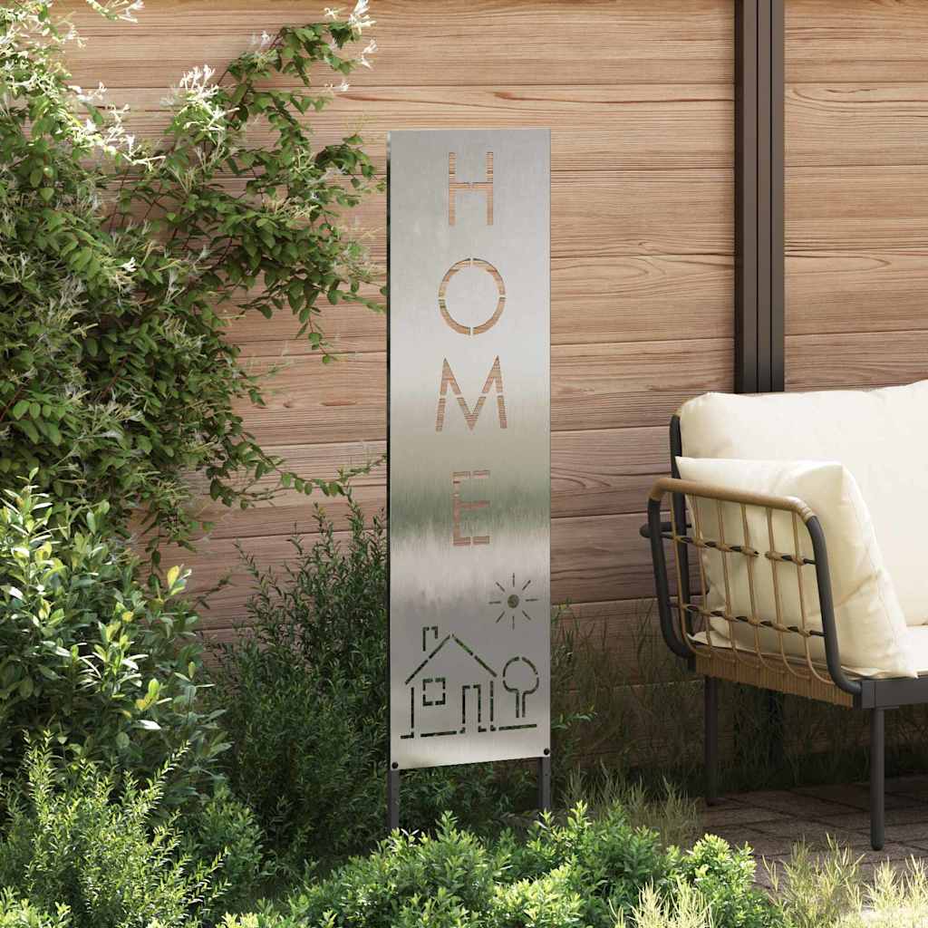 Toile brise-vue de jardin argentée 32 x 140 cm Acier inoxydable