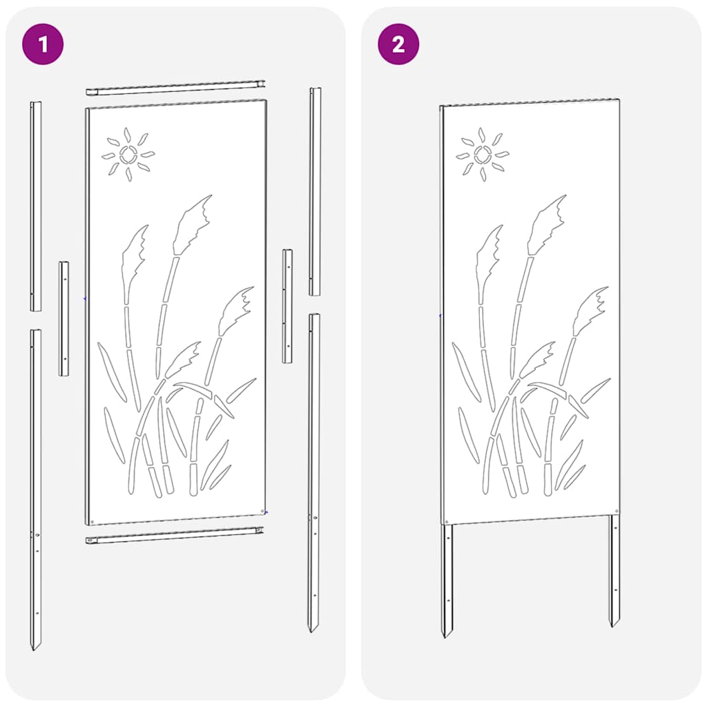 Voile brise-vue de jardin Argent 50 x 140 cm Inox