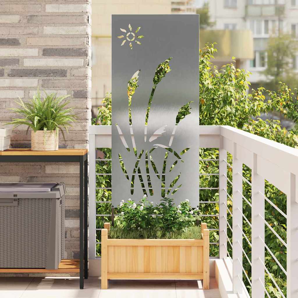 Voile brise-vue de jardin Argent 50 x 140 cm Inox