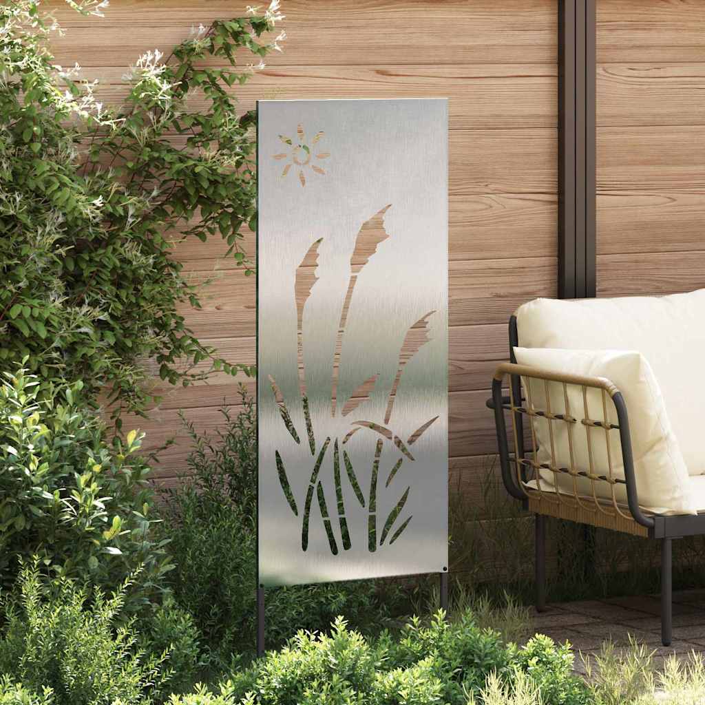 Voile brise-vue de jardin Argent 50 x 140 cm Inox