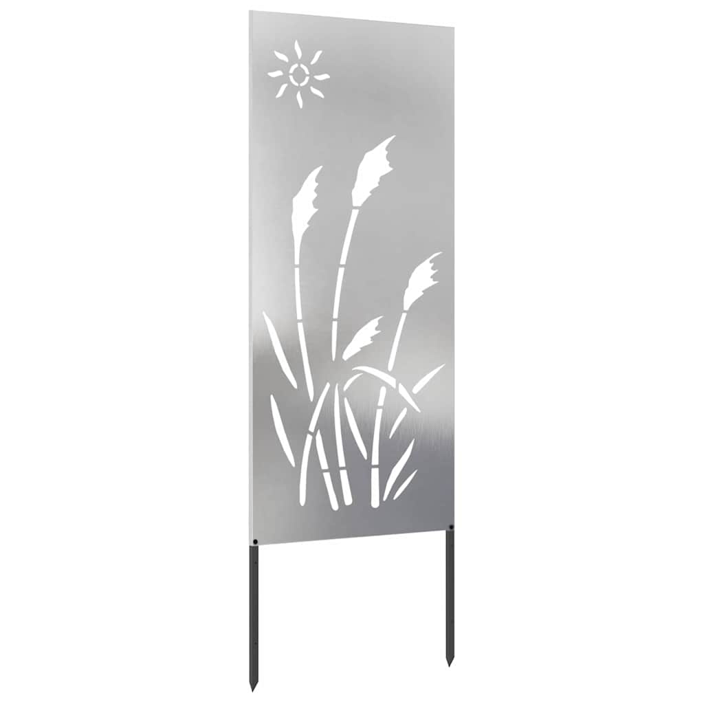 Voile brise-vue de jardin Argent 50 x 140 cm Inox