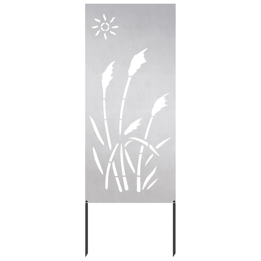 Voile brise-vue de jardin Argent 50 x 140 cm Inox