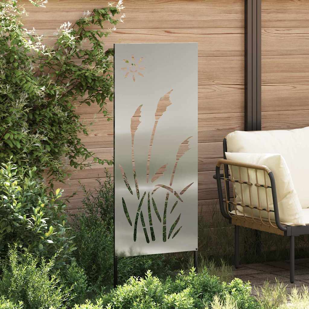 Garten Sichtschutz-Leinwand Silber 50 x 140 cm Verzinkter Stahl