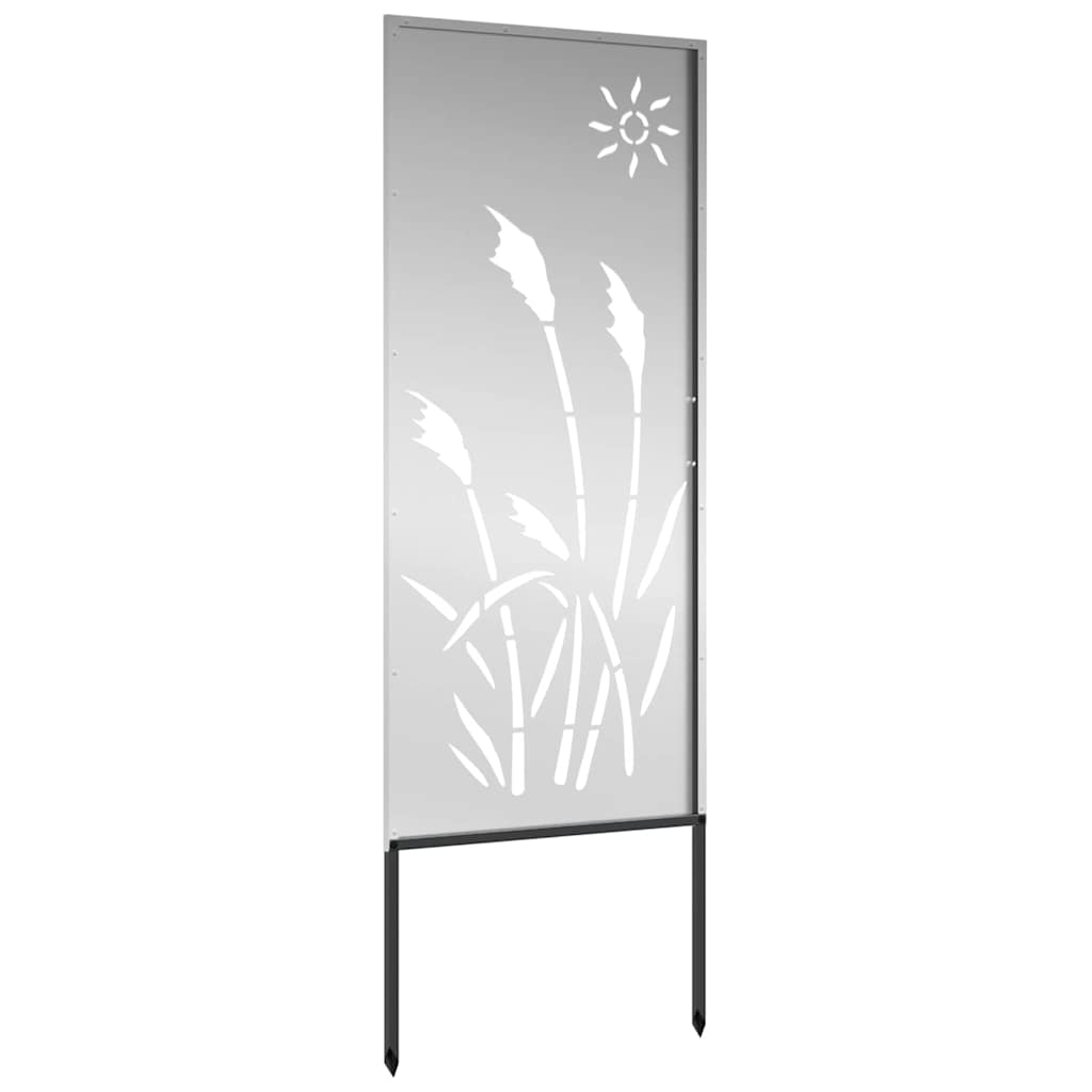 Garten Sichtschutz-Leinwand Silber 50 x 140 cm Verzinkter Stahl