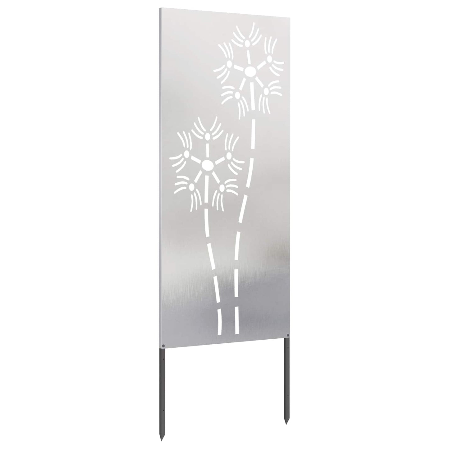 Voile brise-vue de jardin Argent 50 x 140 cm Inox
