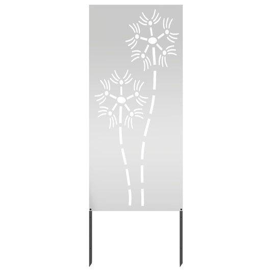 Toile brise-vue de jardin argentée 50 x 140 cm Acier galvanisé