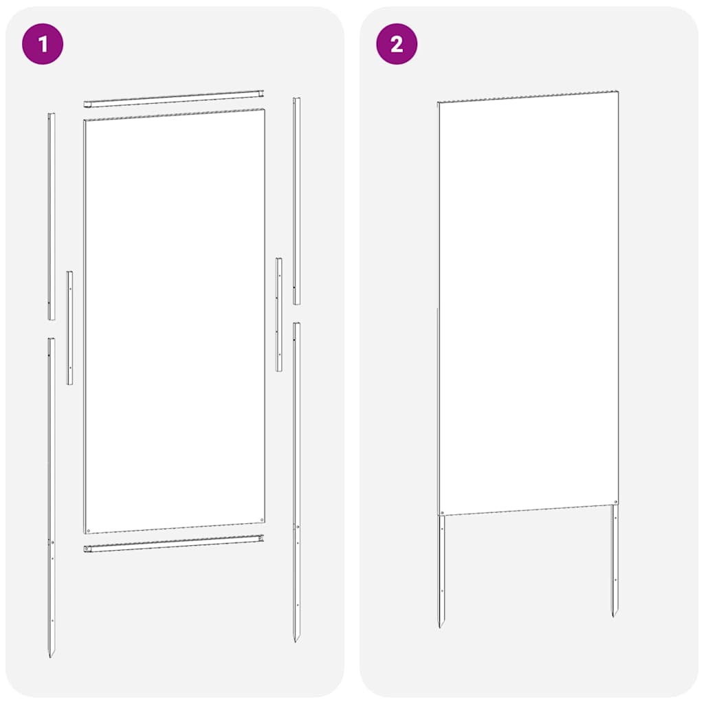 Garden Privacy Screen Canvas Black 50 x 140 cm