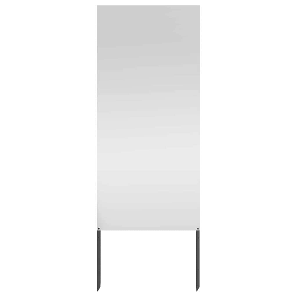 Toile brise-vue de jardin argentée 50 x 140 cm Acier galvanisé