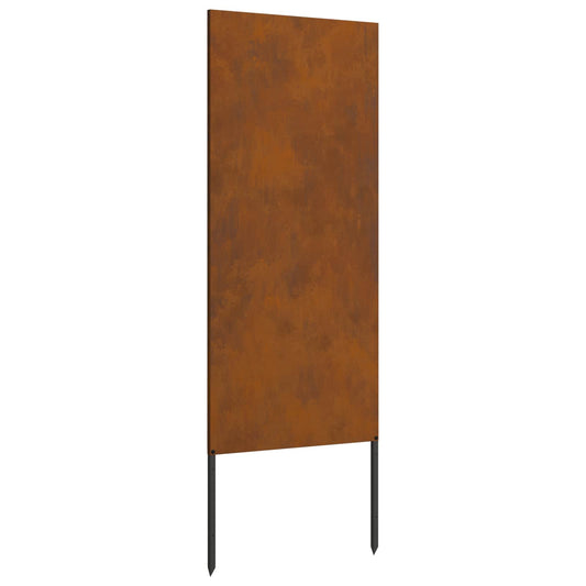 Garten Sichtschutz-Leinwand Rostig 50 x 140 cm Wetterfeststahl