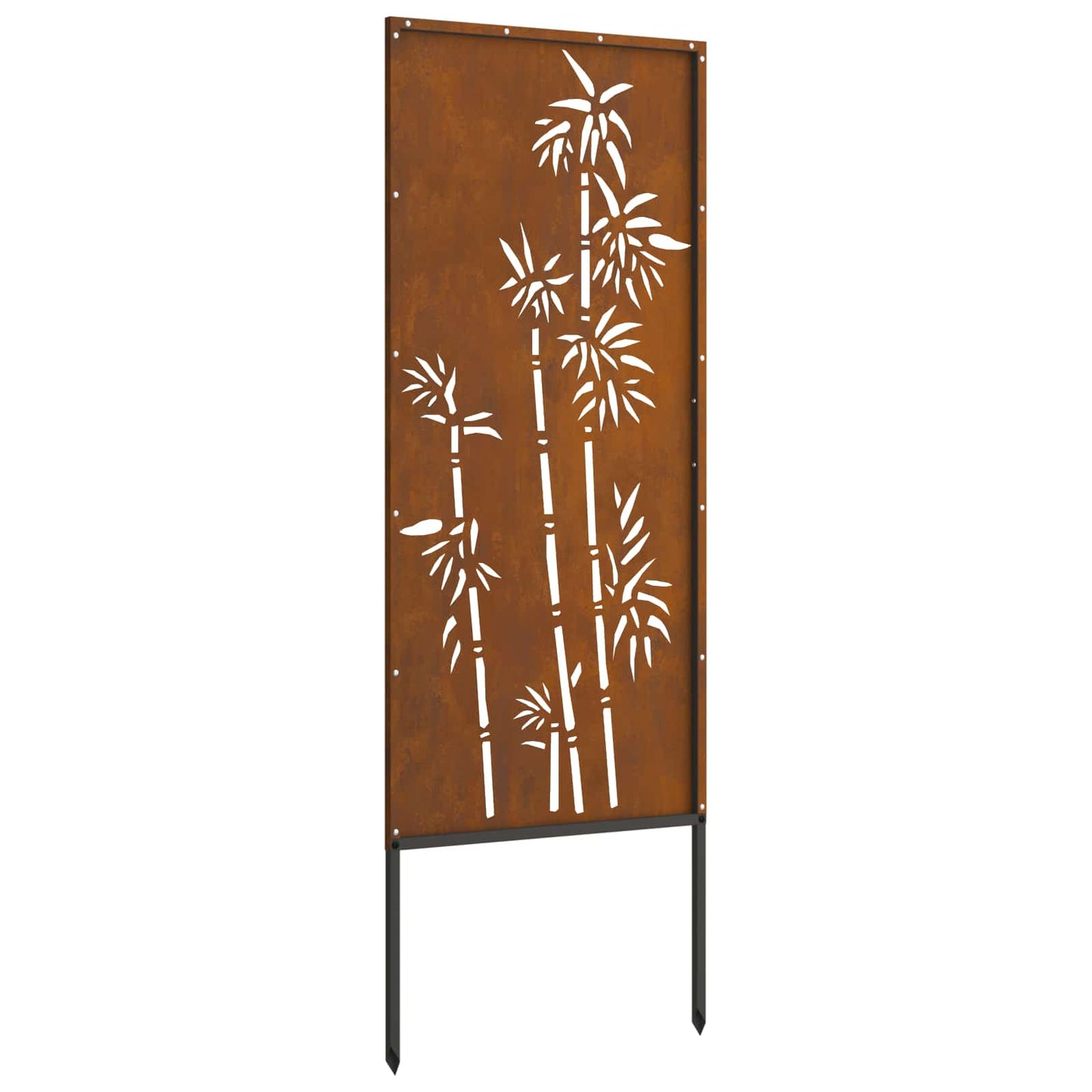 Brise-vue de jardin toile rouille 50 x 140 cm acier résistant aux intempéries