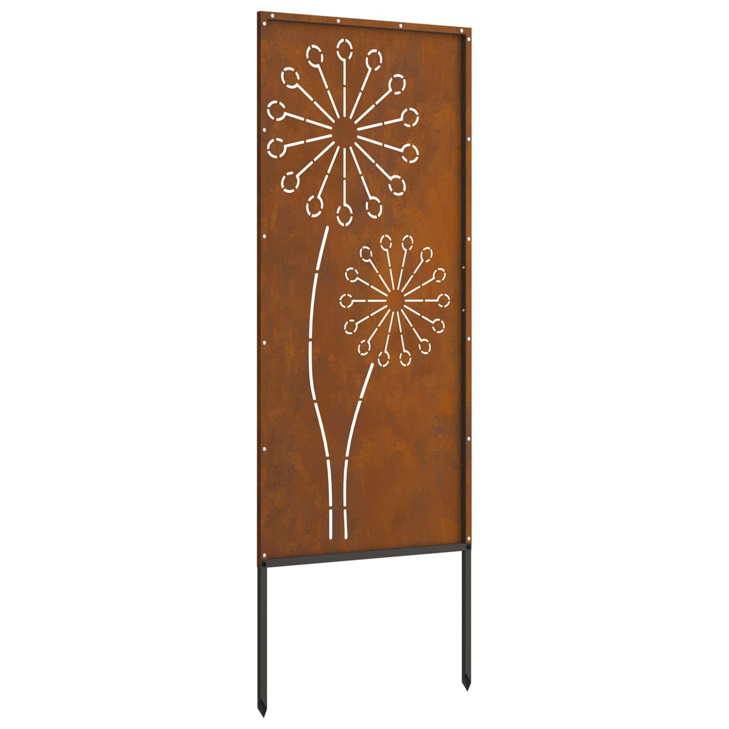 Brise-vue de jardin toile rouille 50 x 140 cm acier résistant aux intempéries