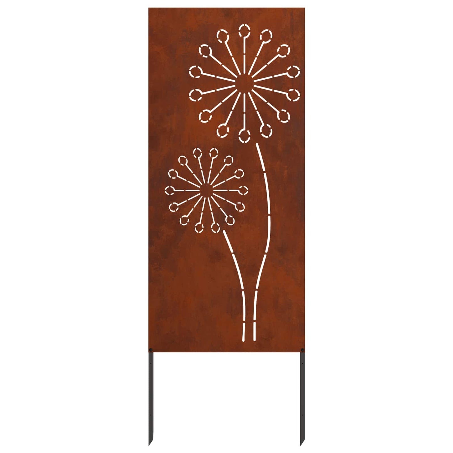Brise-vue de jardin toile rouille 50 x 140 cm acier résistant aux intempéries