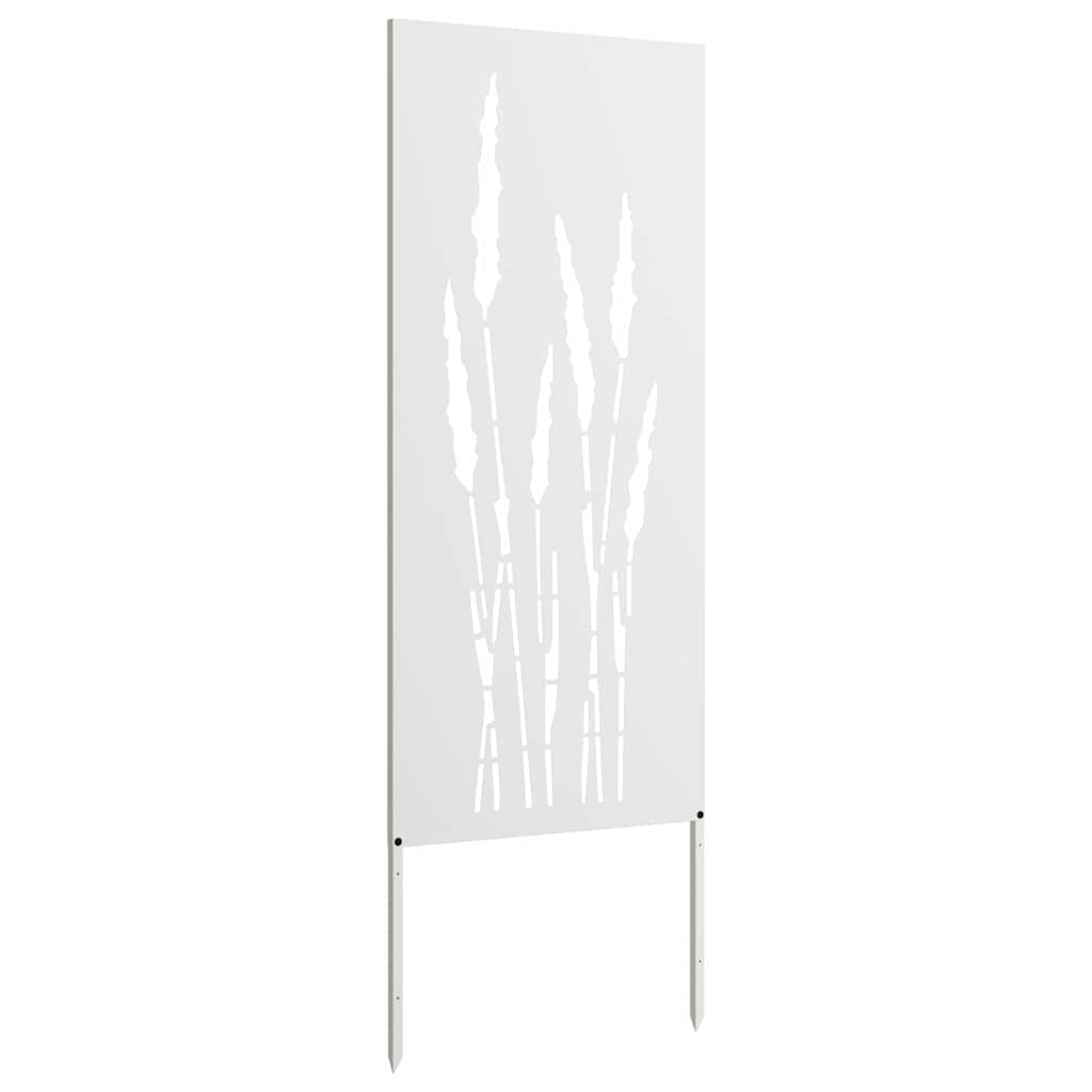Garten Sichtschutz-Leinwand Floral Weiß 50 x 140 cm