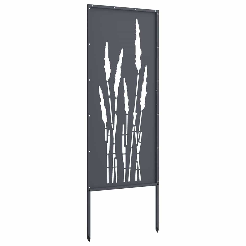 Garten Sichtschutz-Leinwand Floral Anthrazit 50 x 140 cm