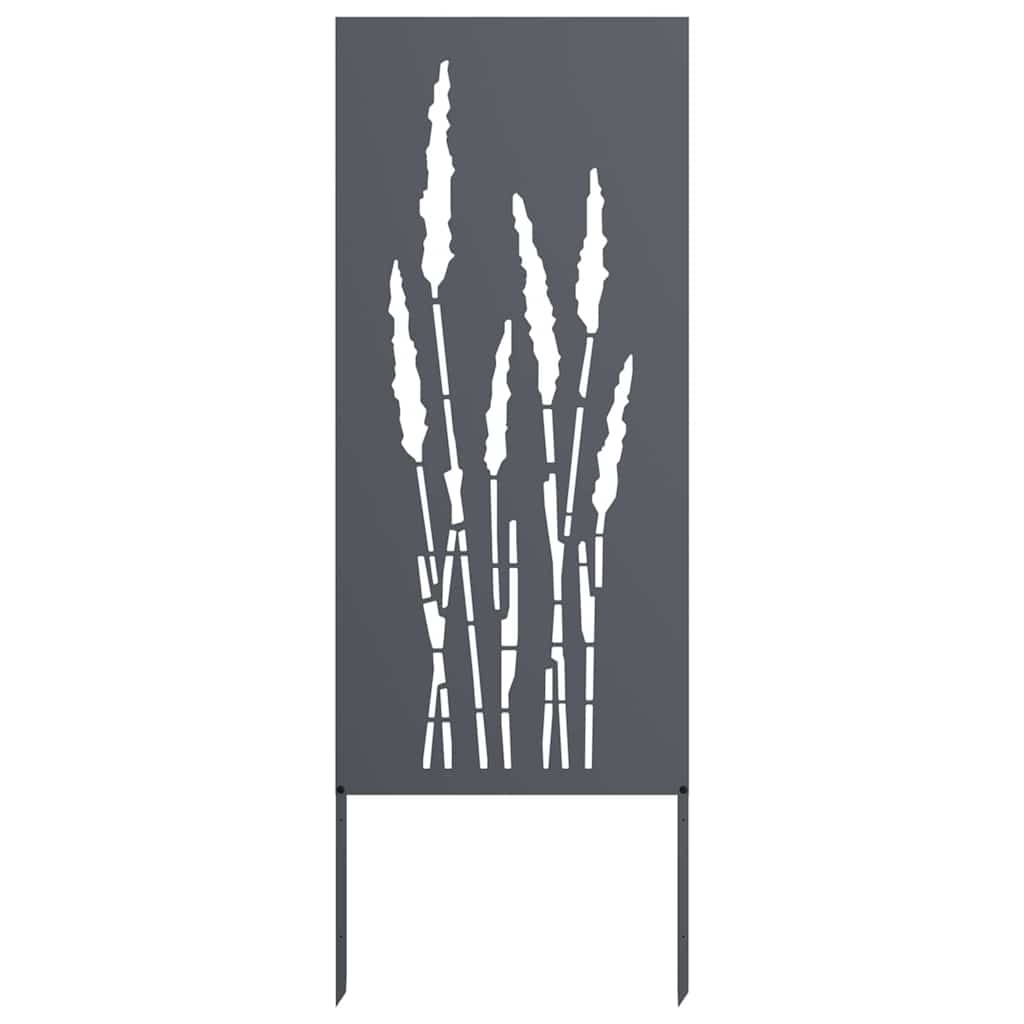 Garten Sichtschutz-Leinwand Floral Anthrazit 50 x 140 cm