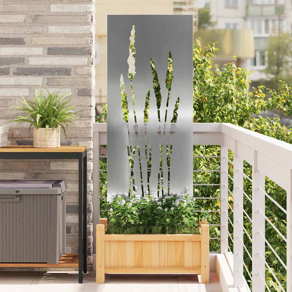 Garden Privacy Screen Silver 50 x 140 cm Galvanized Steel