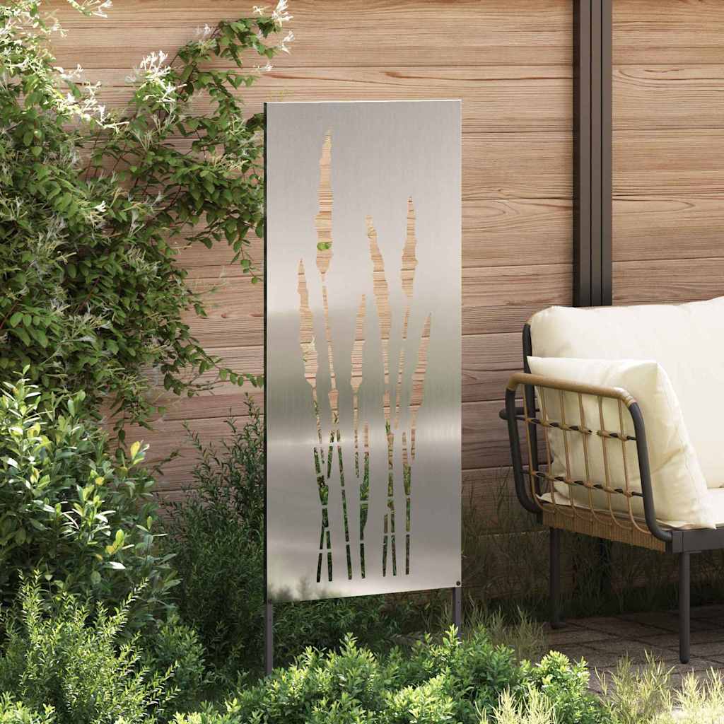 Garden Privacy Screen Silver 50 x 140 cm Galvanized Steel