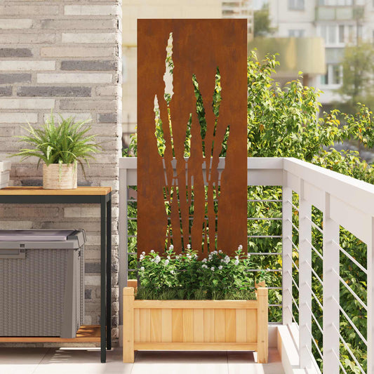 Garten Sichtschutz-Leinwand Rostig 50 x 140 cm Wetterfeststahl
