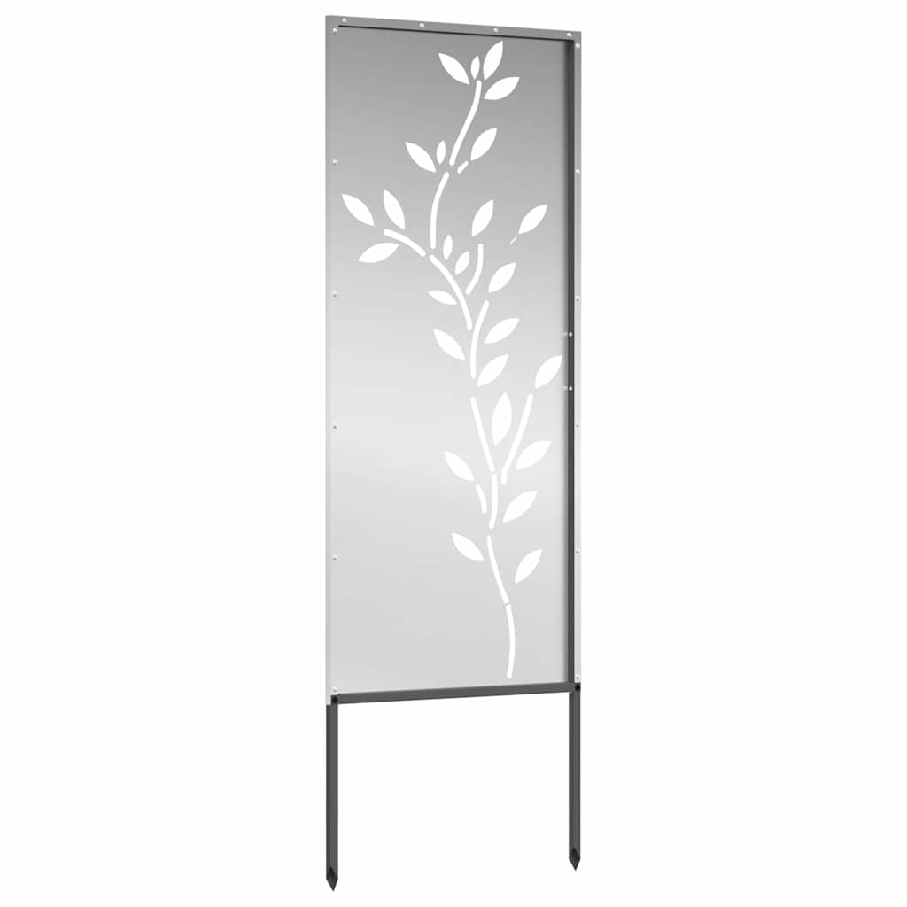 Garten Sichtschutz-Leinwand Silber 50 x 140 cm Verzinkter Stahl