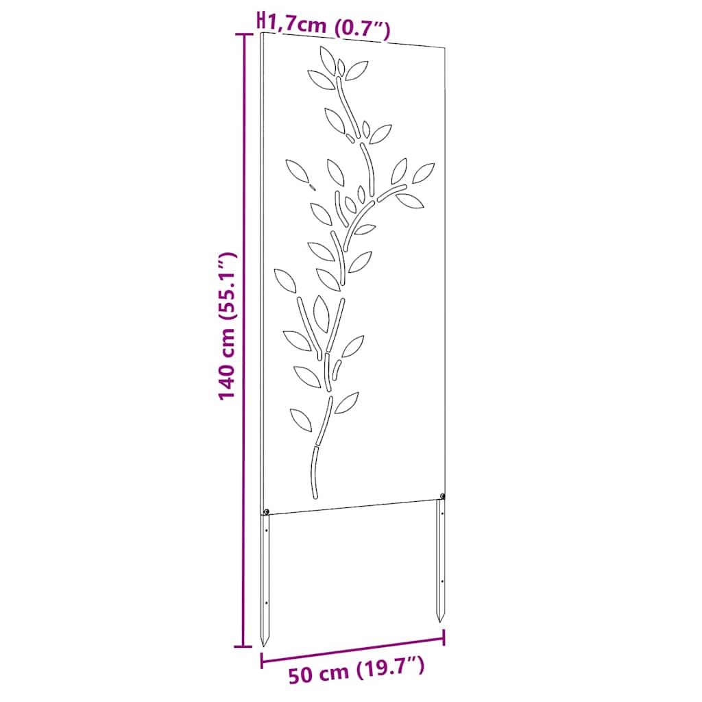 Garten Sichtschutz-Leinwand Silber 50 x 140 cm Verzinkter Stahl
