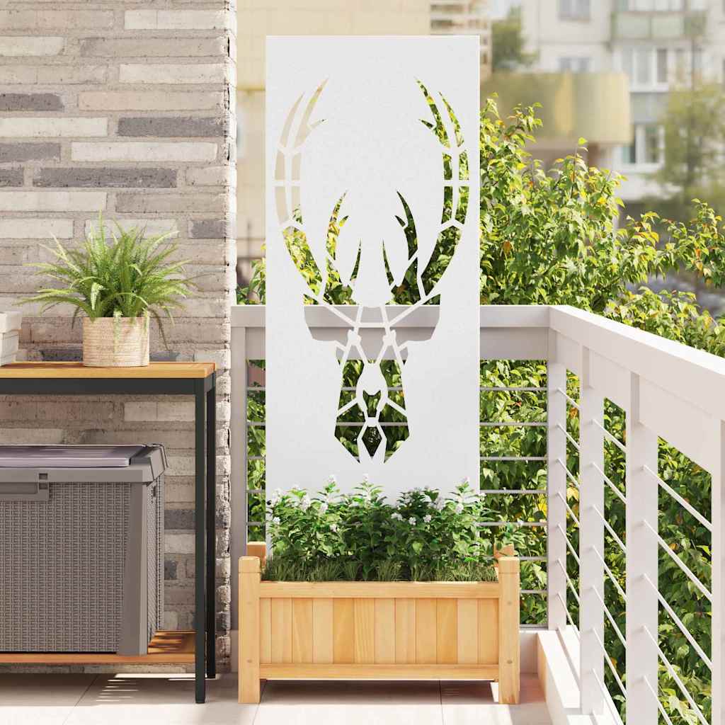 Toile brise-vue de jardin motif animal blanc 50 x 140 cm