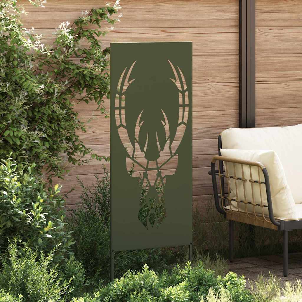 Garden Privacy Screen Canvas Animal Print Olive Green 50 x 140 cm