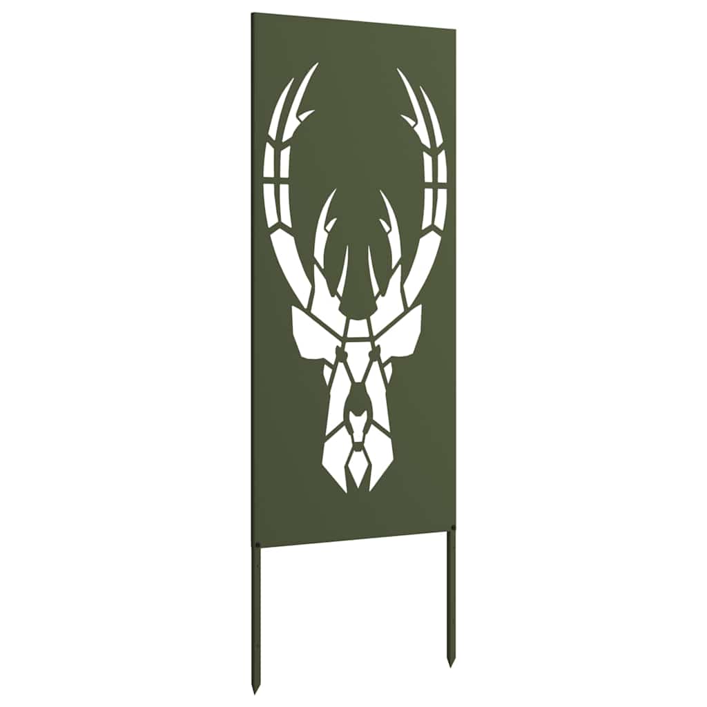Garden Privacy Screen Canvas Animal Print Olive Green 50 x 140 cm