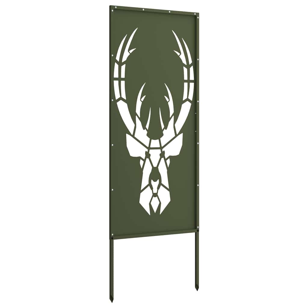 Garden Privacy Screen Canvas Animal Print Olive Green 50 x 140 cm