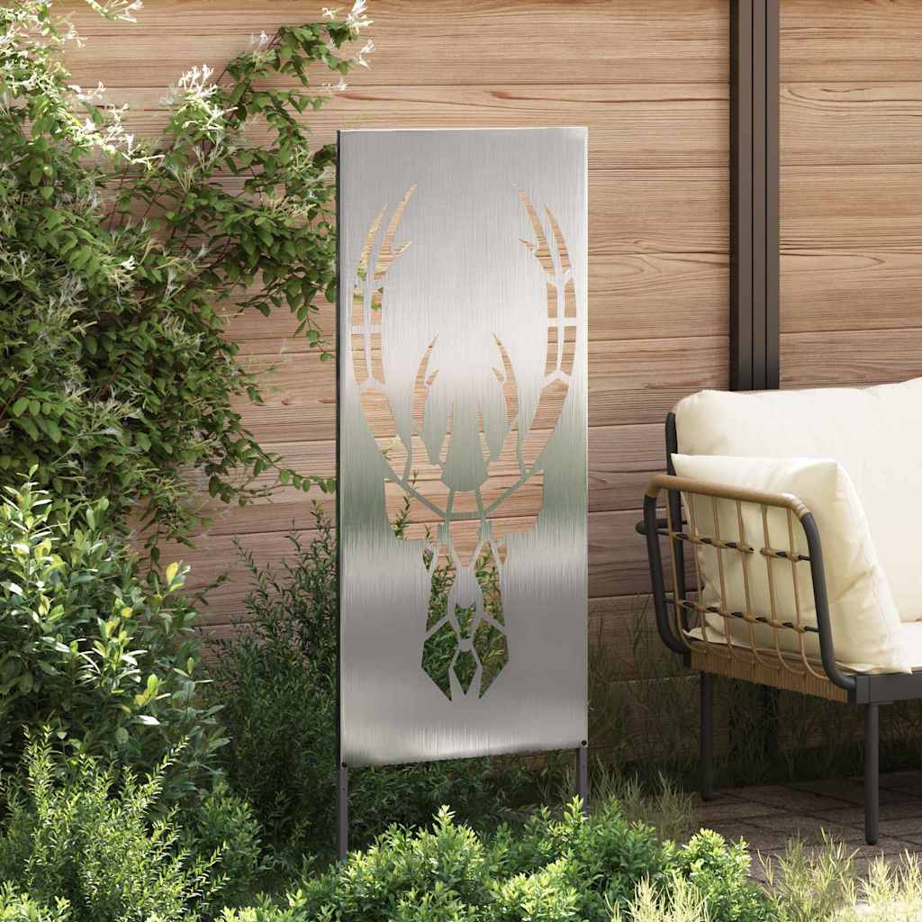 Garten Sichtschutz-Leinwand Silber 50 x 140 cm Edelstahl