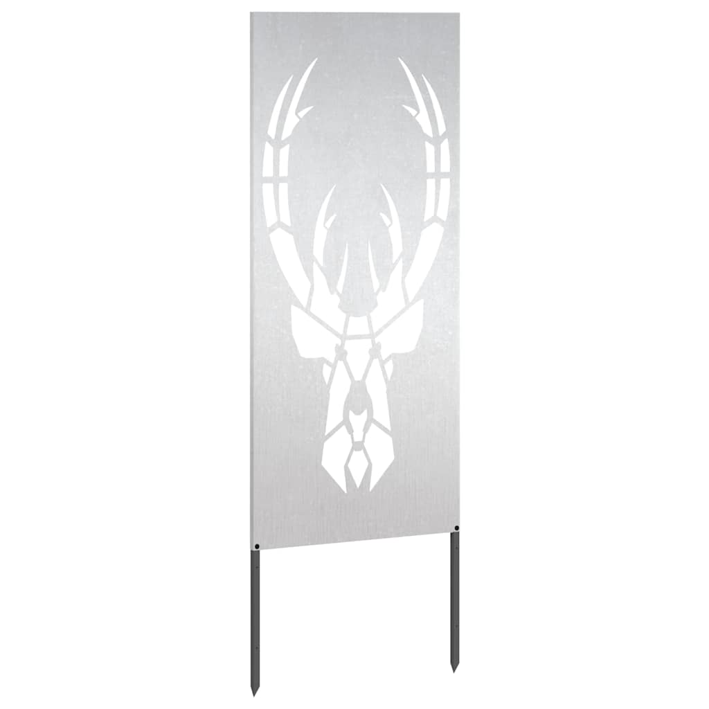 Garten Sichtschutz-Leinwand Silber 50 x 140 cm Edelstahl