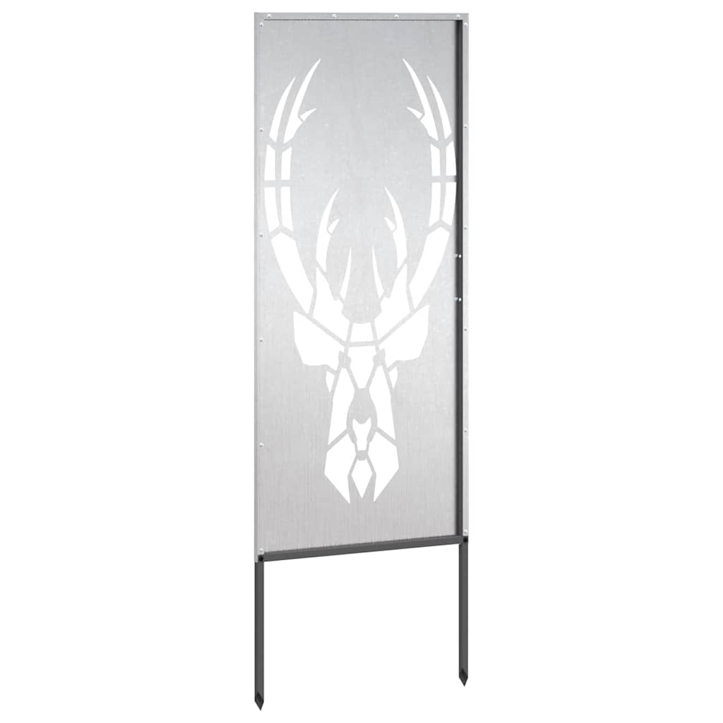 Garten Sichtschutz-Leinwand Silber 50 x 140 cm Edelstahl