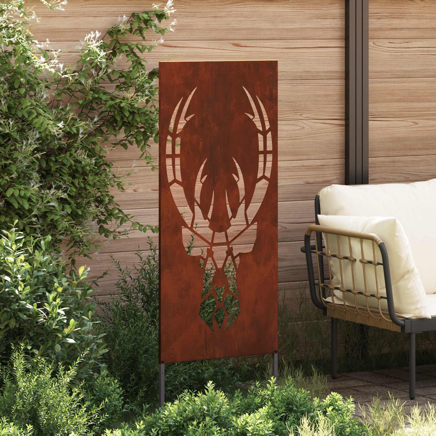 Garten Sichtschutz-Leinwand Rostig 50 x 140 cm Wetterfeststahl