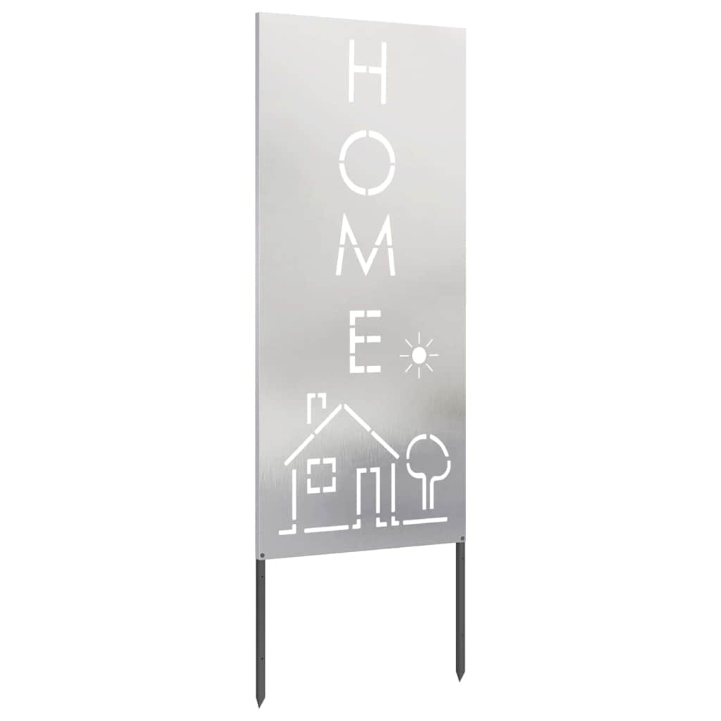 Garten Sichtschutz-Leinwand Silber 50 x 140 cm Edelstahl