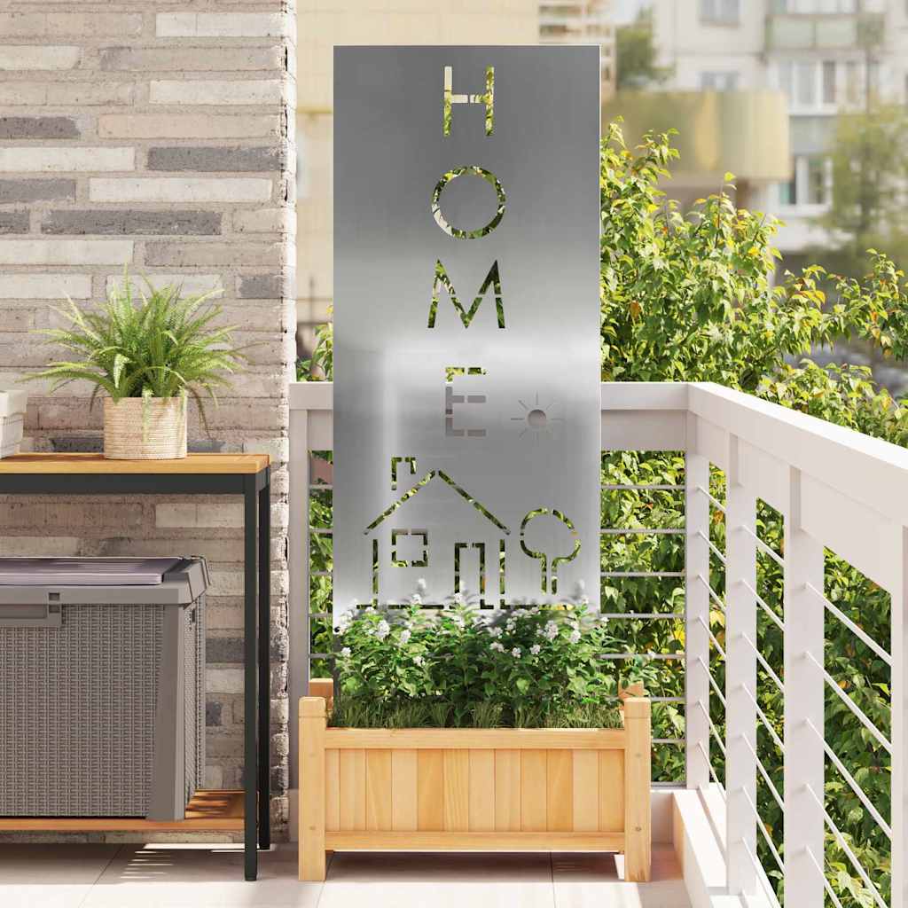 Garden Privacy Screen Silver 50 x 140 cm Galvanized Steel