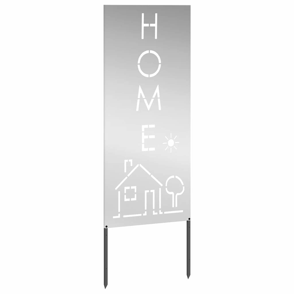 Garden Privacy Screen Silver 50 x 140 cm Galvanized Steel