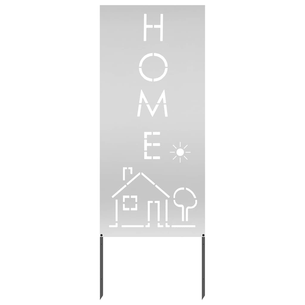 Garden Privacy Screen Silver 50 x 140 cm Galvanized Steel