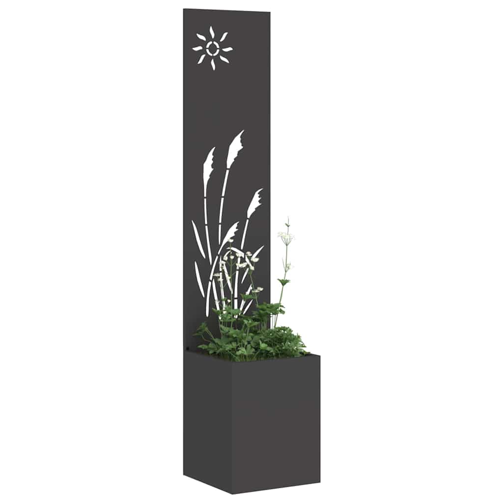 Garten Sichtschutz-Leinwand Schwarz 32 x 140 cm