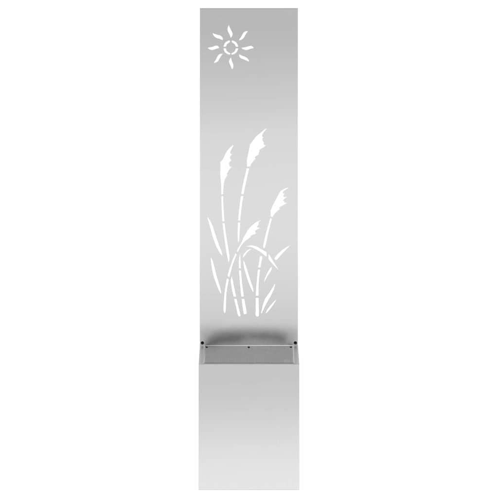 Écran de jardin occultant argenté 32 x 140 cm Acier galvanisé