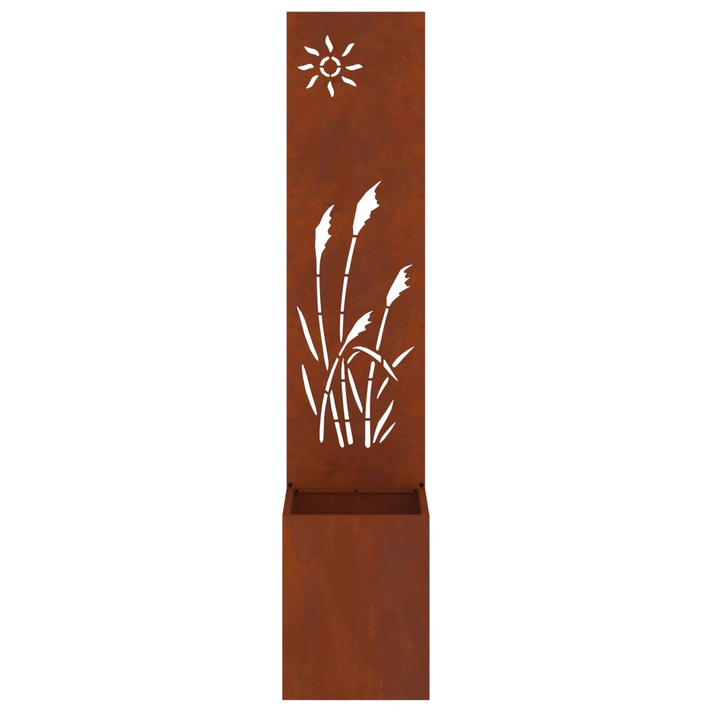 Garten Sichtschutz-Leinwand Rostig 32 x 140 cm Wetterfeststahl