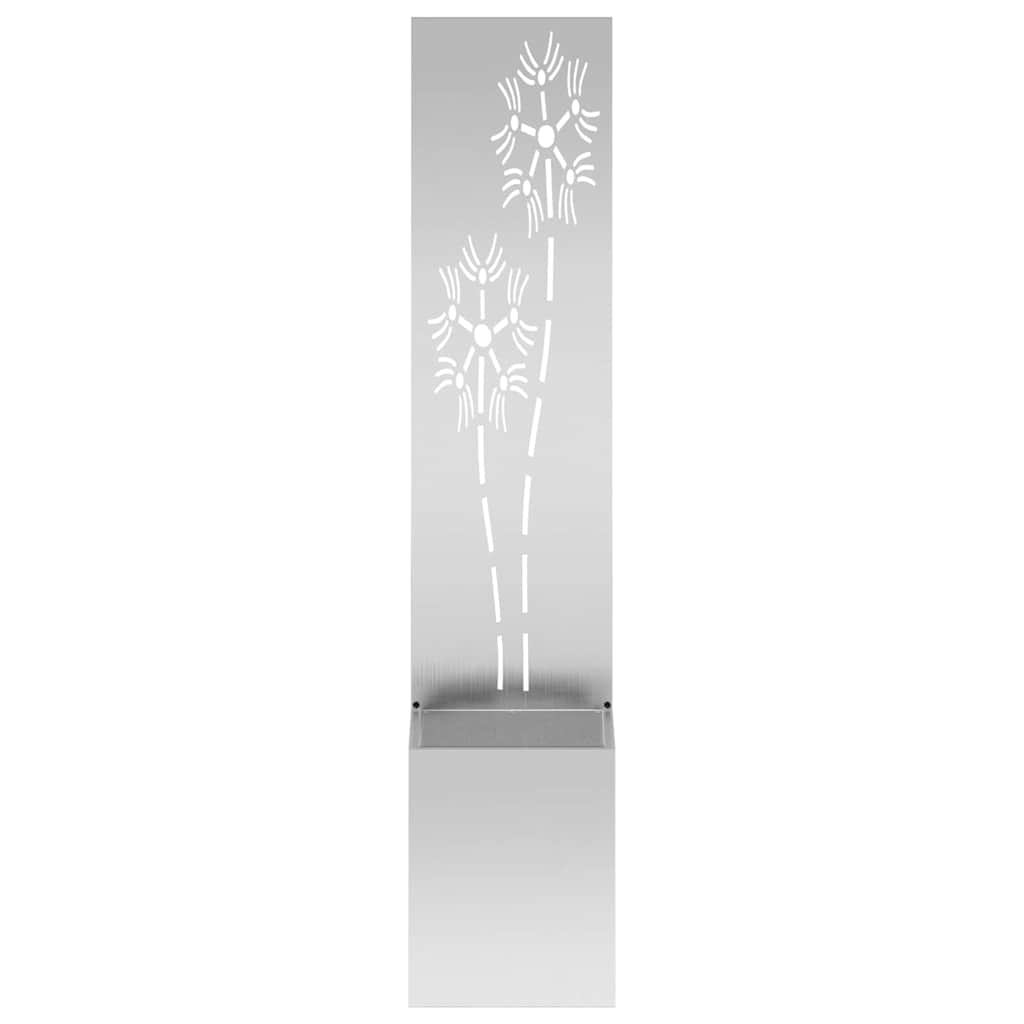 Garten Sichtschutz-Leinwand Silber 32 x 140 cm Verzinkter Stahl