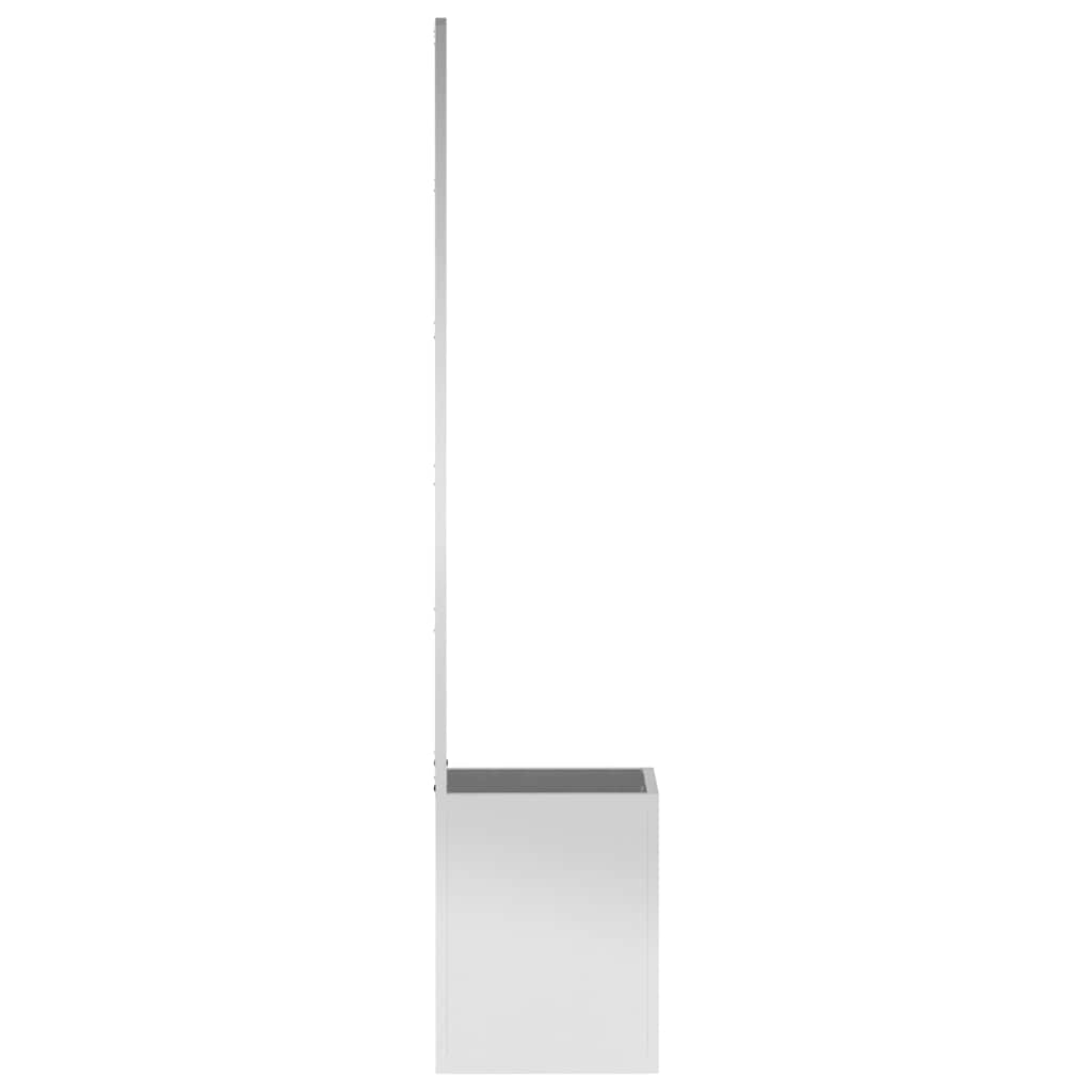 Garten Sichtschutz-Leinwand Silber 32 x 140 cm Verzinkter Stahl