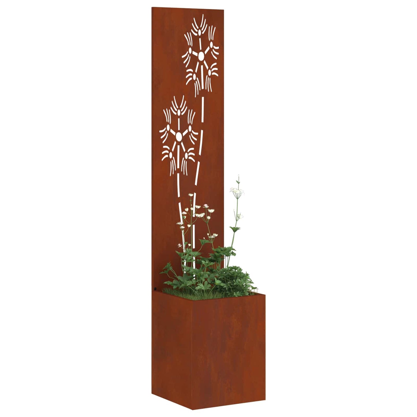 Brise-vue de jardin toile Fleurs Rouille 32 x 32 x 150 cm