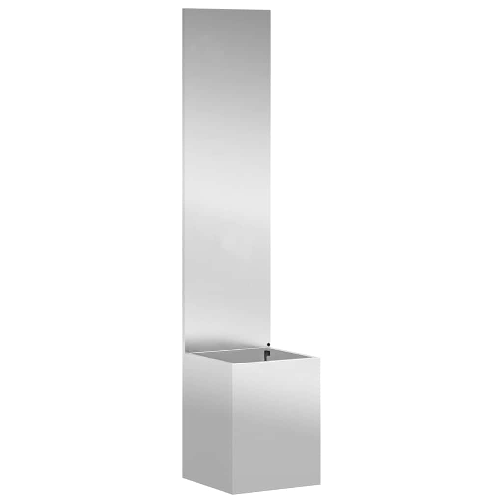 Garten Sichtschutz-Leinwand Silber 32 x 140 cm Verzinkter Stahl