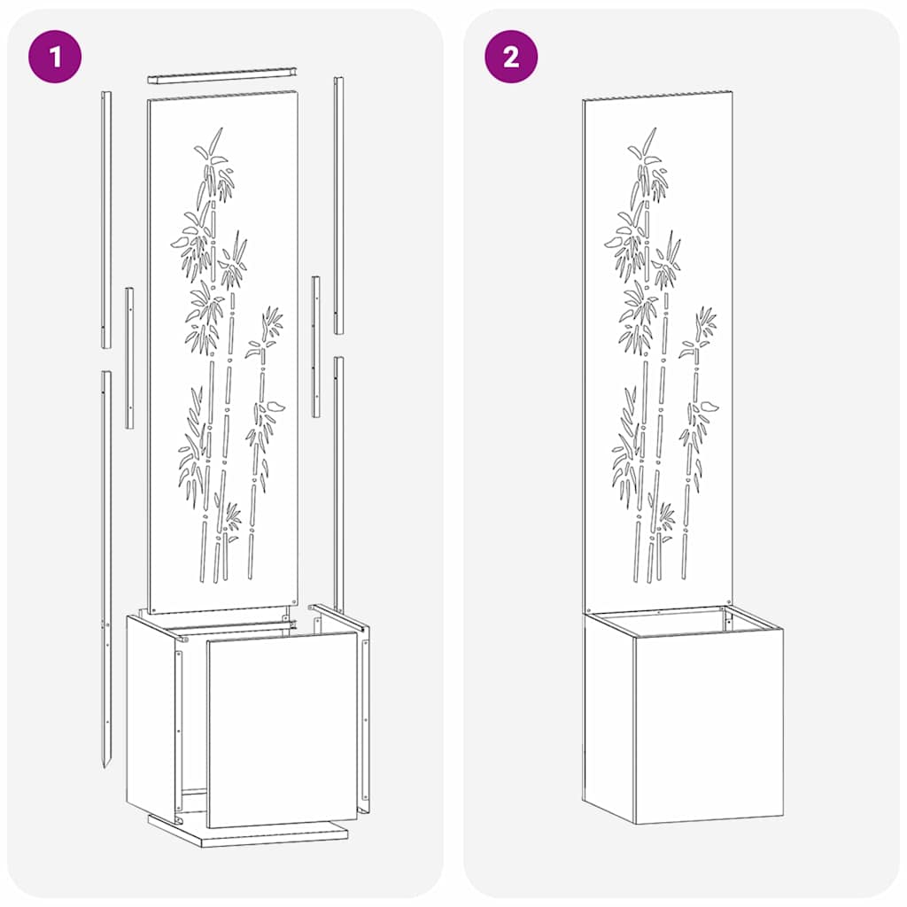 Garden Privacy Screen Canvas Floral White 32 x 140 cm