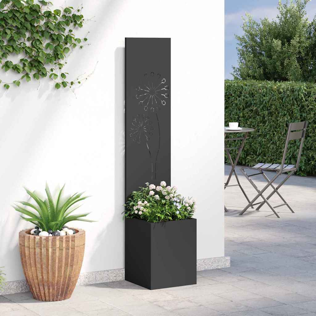 Garden Privacy Screen Canvas Black 32 x 32 x 150 cm