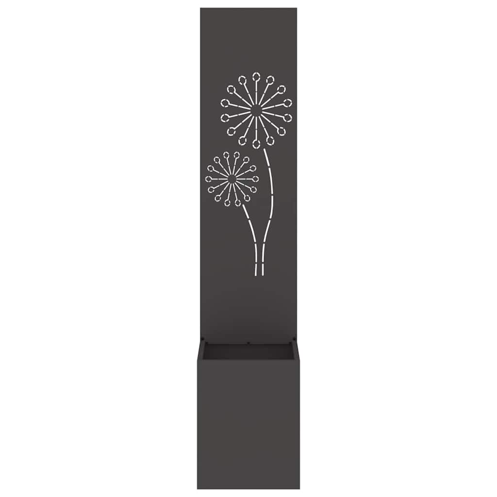 Garden Privacy Screen Canvas Black 32 x 32 x 150 cm