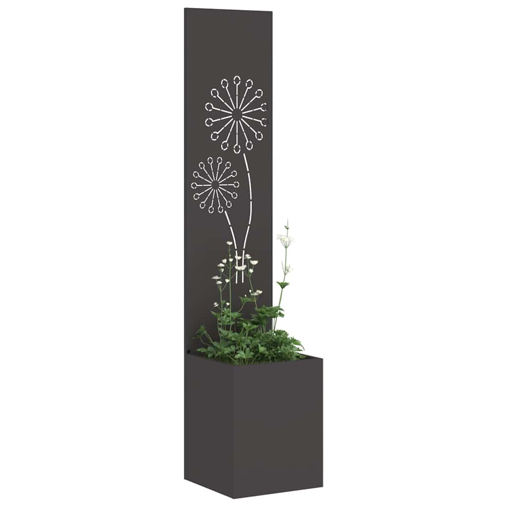 Garden Privacy Screen Canvas Black 32 x 32 x 150 cm